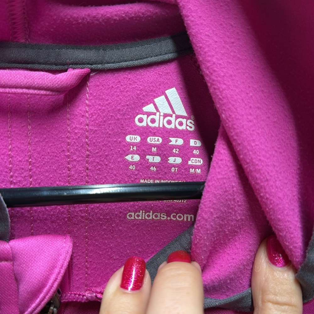 Adidas Women's Pink Hoodie size medium - Picture 5 of 8